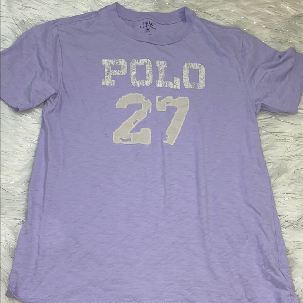 purple polo graphic tee